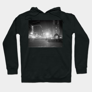 Broadway at Night, 1910. Vintage Photo Hoodie